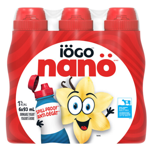 iÖGO Nanö 1% Drinkable Yogurt Vanilla 6 x 93 ml