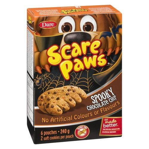 Dare Scare Paws Peanut-Free Cookies Spooky Chocolate Chip 240 g