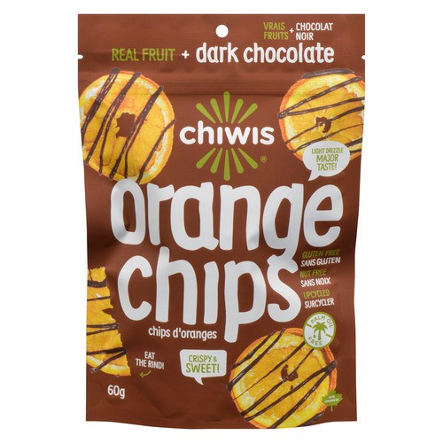 Chiwis Orange Chips Real Fruit + Dark Chocolate 60 g