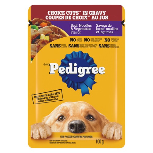 Pedigree Wet Dog Food Choice Cuts In Gravy Beef Noodles & Vegetables 100 g