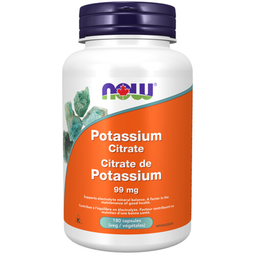 Now Potassium Citrate 99 mg Capsules 180 Count