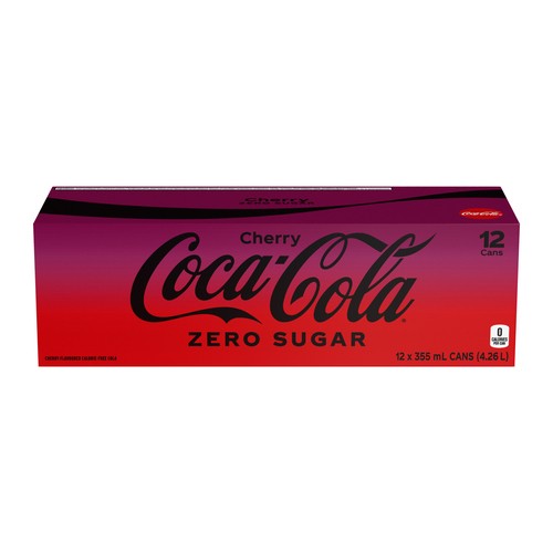 Coca-Cola Zero Sugar Soda Cherry Fridge Pack 12 x 355 ml (cans)
