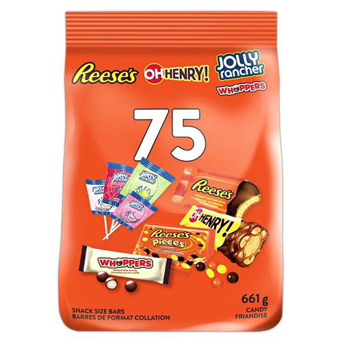Hersheys Assorted Snack Size Bars 75 Count 661 g