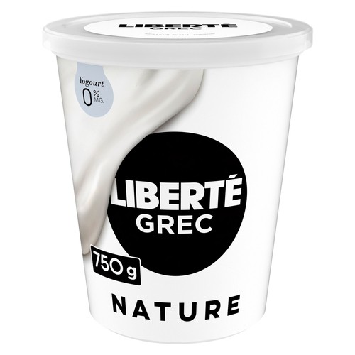 Liberté Grec Yogourt 0 % nature teneur élevée en protéines 750 g