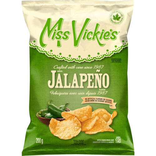 Miss Vickie's Kettle Cooked Potato Chips Jalapeño 200 g