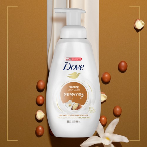 Dove Pampering Foaming Body Wash Shea Butter For 24 Hours Of Softness 400 ml