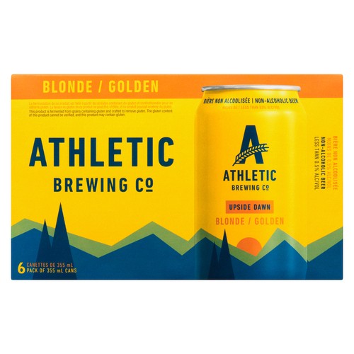 Athletic Brewing Non Alcoholic Beer Upside Dawn Golden 6 x 355 ml (cans)
