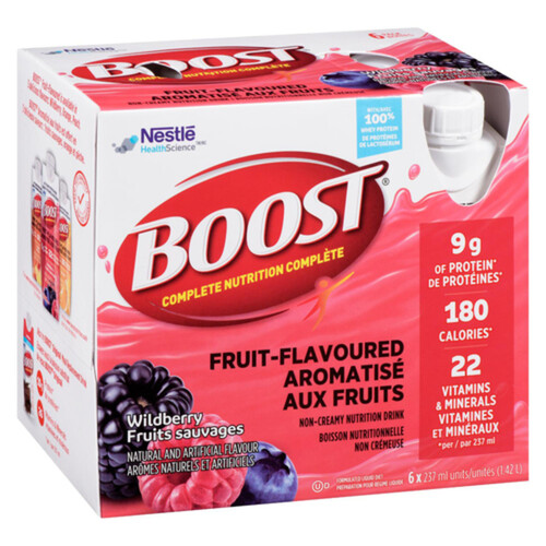 Nestle Boost Nutrition Fruit Drink Wildberry 6 x 237 ml