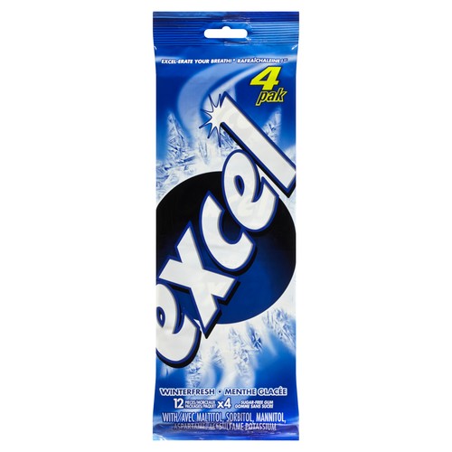 Excel Sugar Free Gum Winterfresh 4 Pack