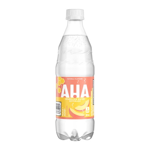 Aha Sparkling Water Peach Honey 500 ml (bottle)