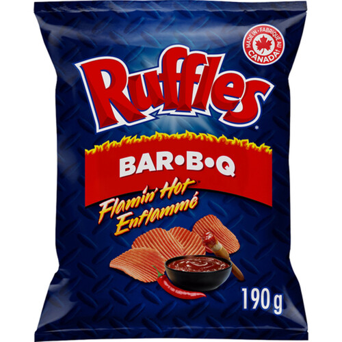 Ruffles Potato Chips Flamin’ Hot Bar-B-Q 190 g