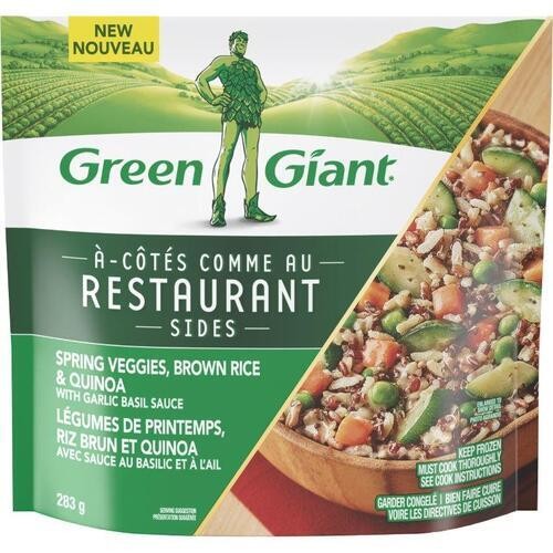Green Giant Restaurant Sides Spring Veggies Brown Rice & Quinoa With Garlic Basil Sauce 283 g