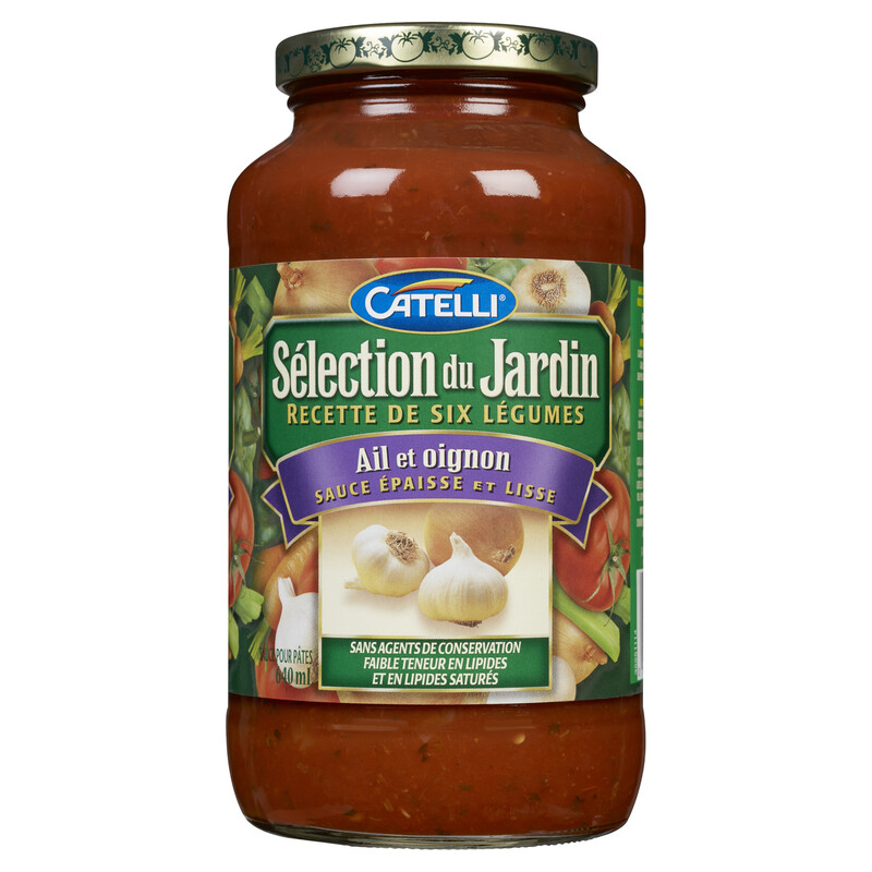 Catelli Garden Select Pasta Sauce Garlic & Onion 640 ml Voilà Online Groceries & Offers