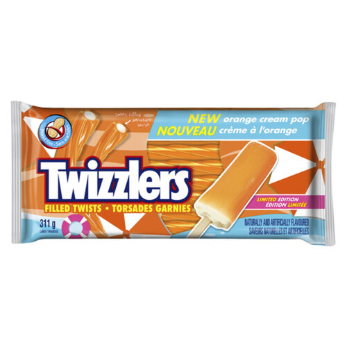 Twizzlers Filled Twist Pop Orange Cream 311 g