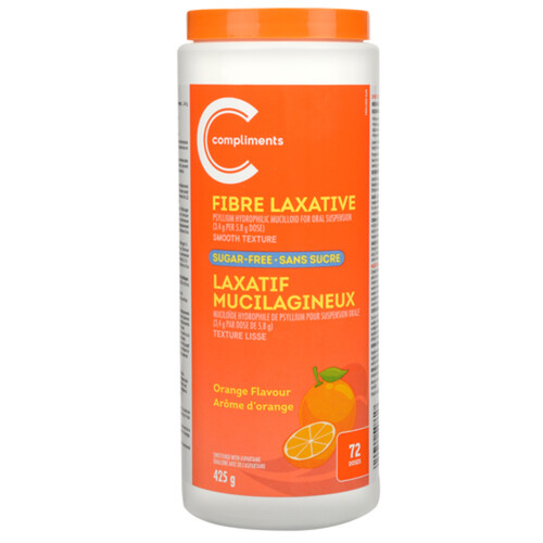 Compliments Sugar-Free Fiber Lax Tablets Orange 72 Dose 425 g