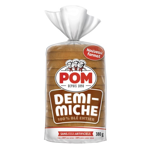 POM Half Loaf 100% Whole Wheat Bread 380 g