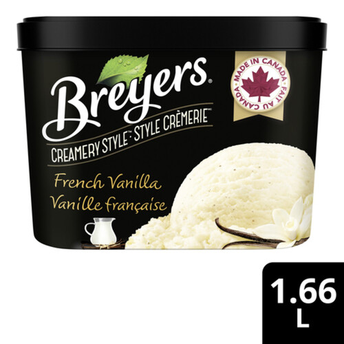 Breyers Ice Cream Creamery Style French Vanilla For A Delicious Treat 1.66 L