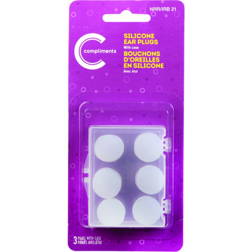 Compliments Silicone Ear Plugs 3 EA