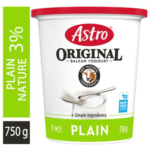 Astro Original Yogurt Plain Balkan 3% 750 g