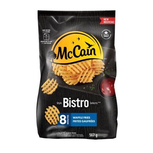 McCain Frozen Waffle Fries Bistro Style 567 g