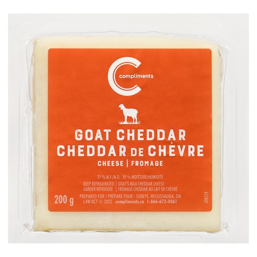 Compliments Cheese Goat Cheddar 200 g