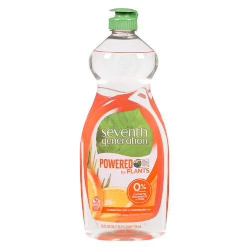 Seventh Generation Lemongrass & Clementine Zest Dish Liquid 739 mL