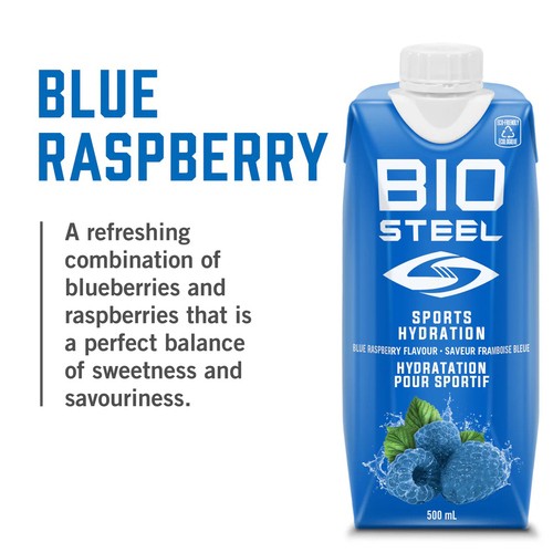 BioSteel Sports Drinks Ready To Drink Blue Raspberry 500 ml