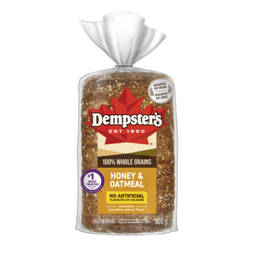 Dempster’s 100% Whole Grains Bread Honey & Oatmeal 600 g