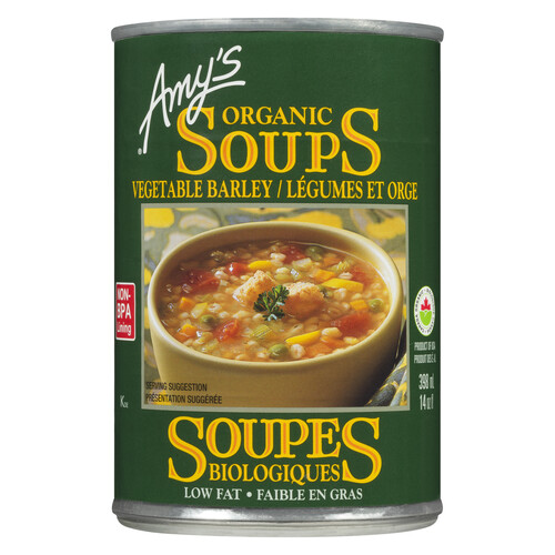 Amy's Kitchen Organic Soup Vegetable Barley 398 ml