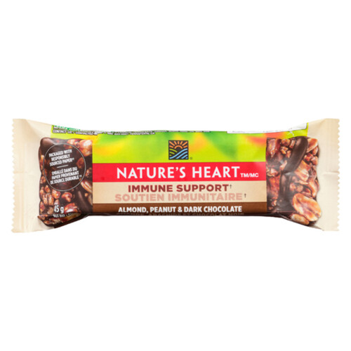 Nature's Heart Granola Bars Immune Support Almond Peanut & Dark Chocolate 45 g