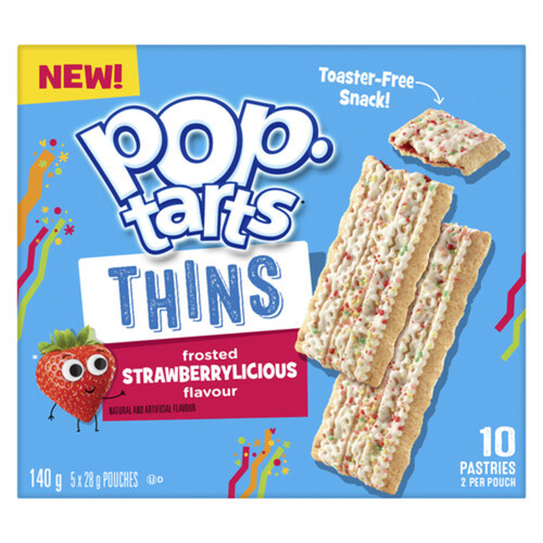 Kellogg's Pop Tart Thins Frosted Strawberry 140 g