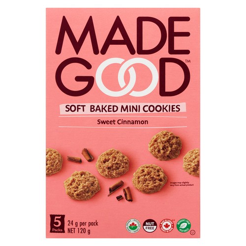 Made Good Soft Baked Mini Cookies Sweet Cinnamon 5 Packs x 24 g (120 g)