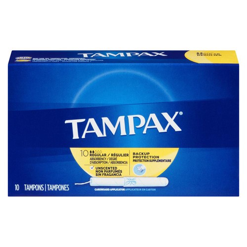 Tampax Tampons Regular Unscented 10 Count