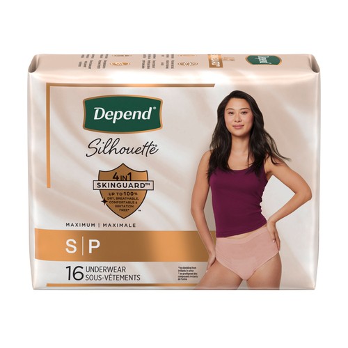 Depend Silhouette Adult Incontinence Underwear Pink Small 16 Count
