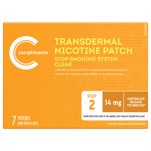 Compliments Nicotine Patches 14 mg 7 EA