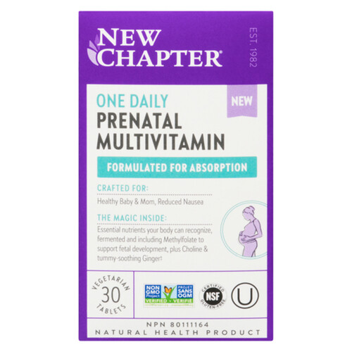 New Chapter Prenatal Vitamin One Daily 30 Tablets