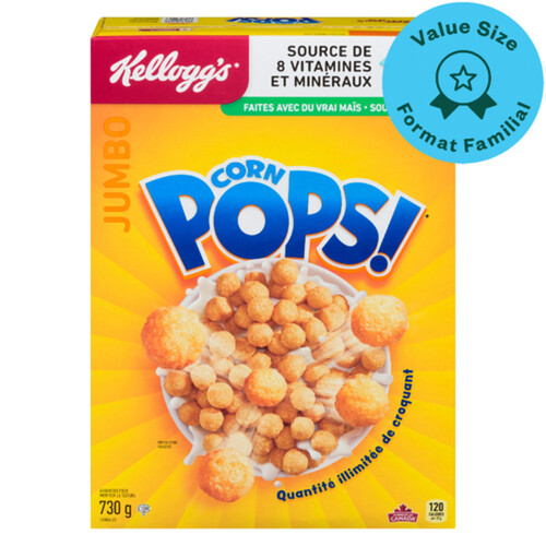 Kellogg's Corn Pops Cereal Jumbo 730 g