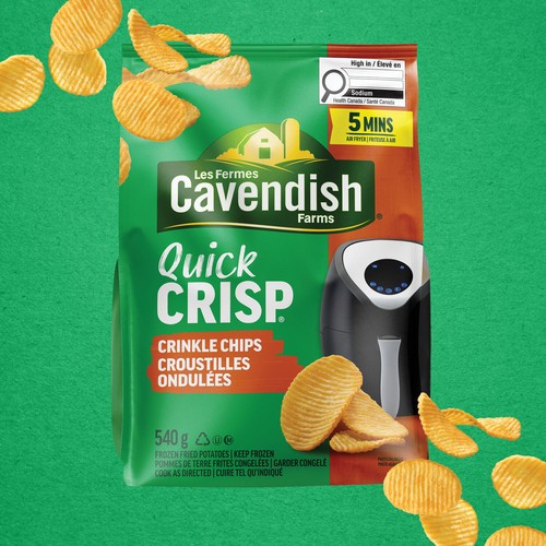 Cavendish Farms Quick Crisp Frozen Crinkle Chips 540 g