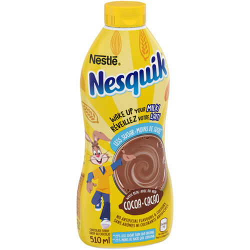 Nestlé Nesquik Less Sugar Syrup Chocolate 510 ml