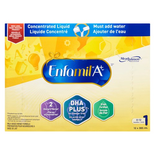 Enfamil A+ Infant Formula Concentrated Liquid 0-12 Months 12 x 385 ml