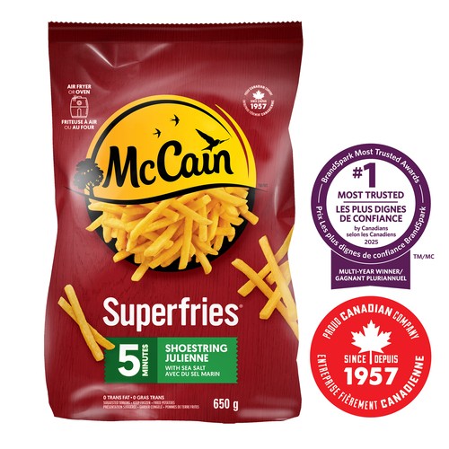 McCain Frozen Superfries Fries 5 Minute Shoestring 650 g