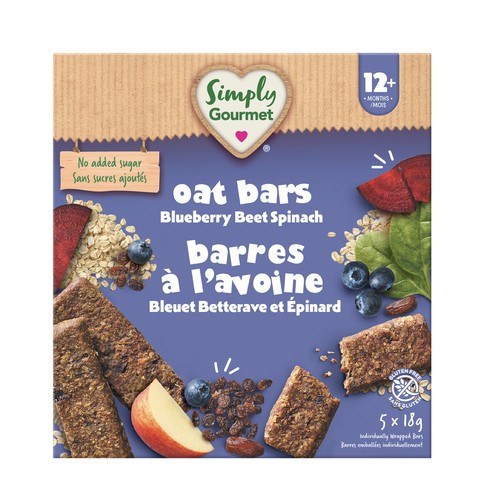 Baby Gourmet Oat Bars Blueberry Beet Spinach 90 g