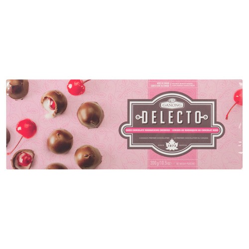 Delecto Dark Chocolate Maraschino Cherries 300 g