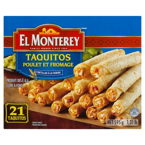 El Monterey Flour Chicken & Cheese Taquitos 590 g (frozen)