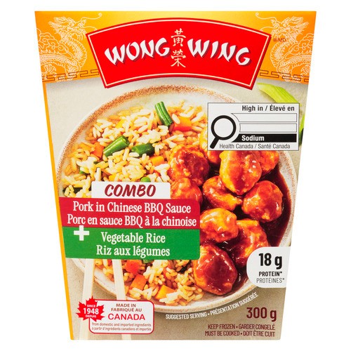 Wong Wing Combo Pork In Chinese BBQ Sauce & Vegetable Rice 300 g