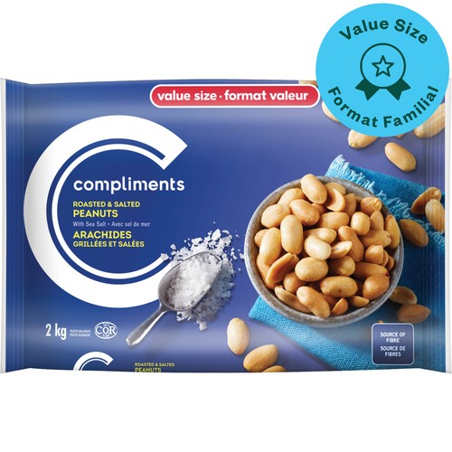 Compliments Peanuts Roasted with Sea Salt Value Size 2 kg