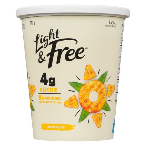 Light & Free Ultrafiltered 1.5% Yogurt Grilled Pineapple 710 g