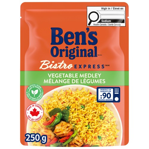 Ben's Original Bistro Express Vegetable Medley Rice Side Dish 250 g