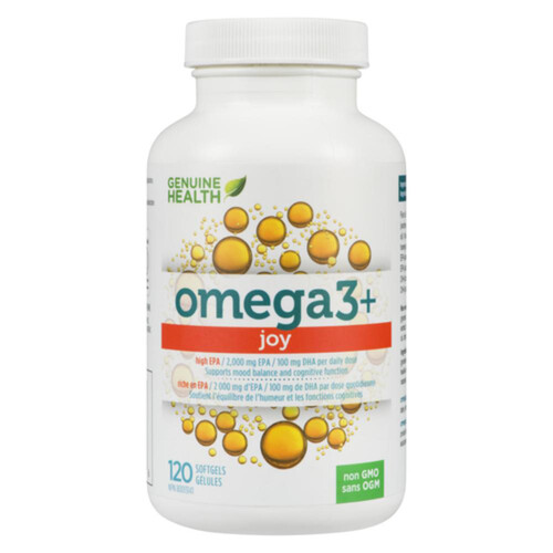 Genuine Health Omega3+ Joy Softgels 120 Count