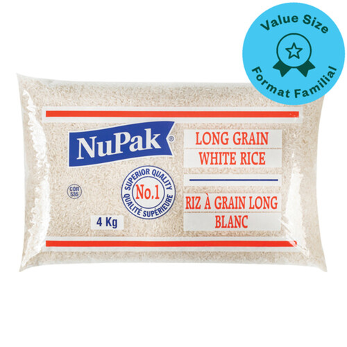 NuPak Long Grain Rice White 4 kg